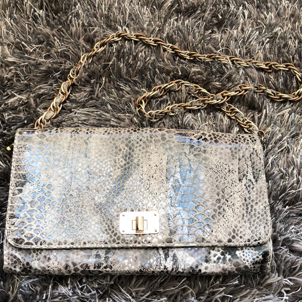 Elliott Lucca 100% Leather Grey Purse